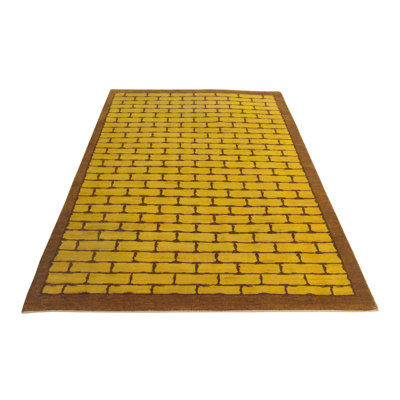 Tapis jaune 5 x 8 Crean