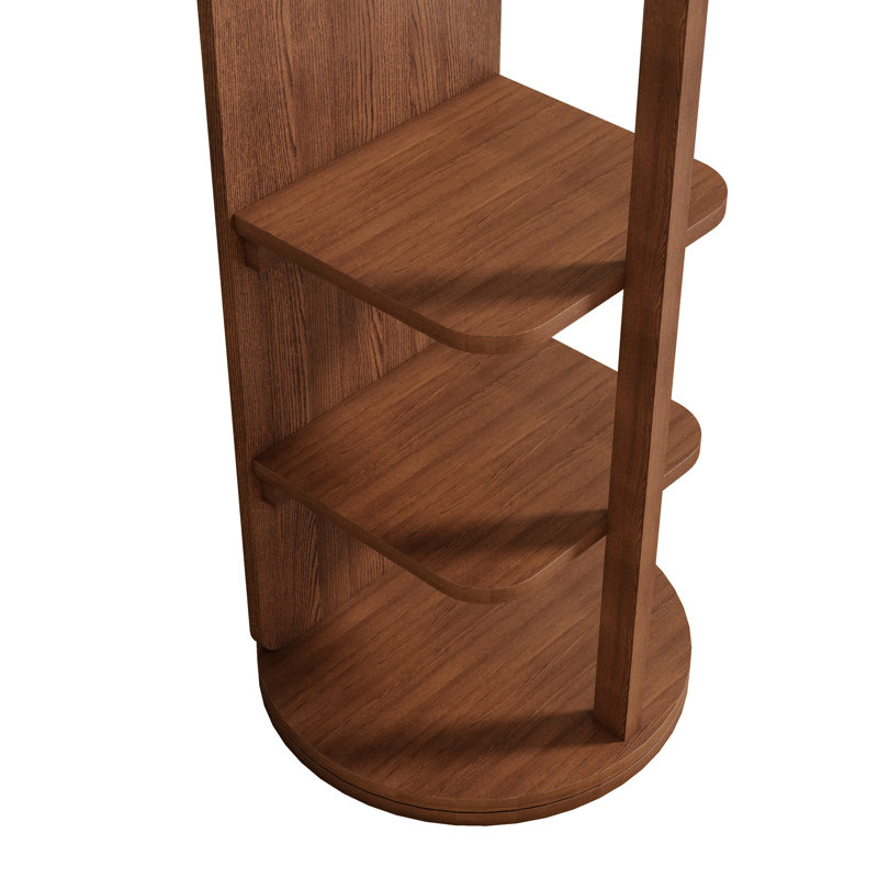 68.8*19.6In Walnut Full Mirror, Combined With Solid Wood & Rubber And Glass - Adds Practicality To Home 19.6*68.8In Body Mirror In Walnut, Crafted Wood, Elegance Living Space