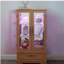 Vitrine lumineuse en verre avec tablettes réglables - 2 portes, 1 tiroir, lumières DEL, finition chêne clair élégant-627316721