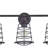 3 light brown finish bathroom wall sconce