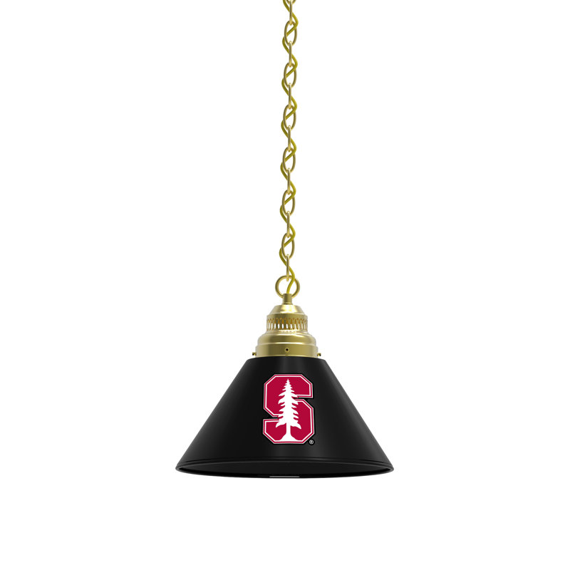 1 - Light Single Pendant, Brass, Stanford Cardinal