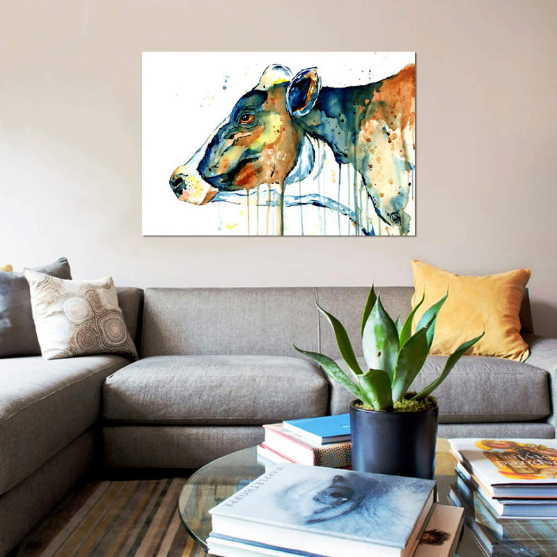 «Feeling Blue» par Lisa Whitehouse, impression sur toile, H 12 po x l 18 po x P 1,5 po, Toile tendue, Pas de tapis