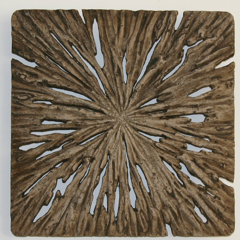 Décoration murale carrée, H 14 po x l 14 po x P 1 po