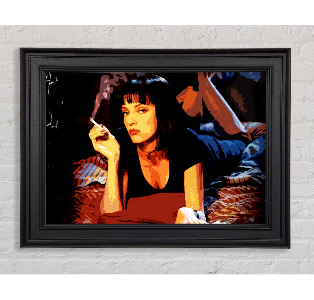 Pulp Fiction Mia Smoking - Einzelner Bilderrahmen Druck