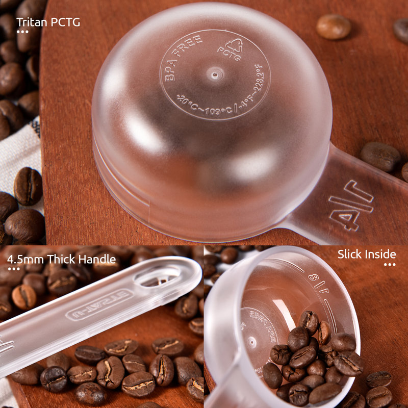 Ensemble de tasses à mesurer en plastique transparent U-Taste: 5 pièces de tasses à mesurer transparentes transparentes en Tritan avec de grandes mesures gravées et des boutons Snap-Nest pour les ingrédients liquides secs