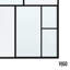 Meridian LineArt Meridian 34 in W x 74 in H Framed Shower Screen in Matte Black with Mixed Glass