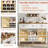 47.2" Farmhouse Buffet Cabinet with Sliding Barn Door, Rustic Sideboard with 3 Drawer & Removable Wine Rack, White-2016223018-2016223019