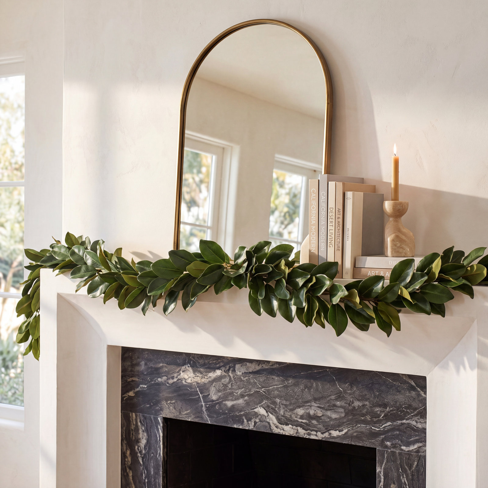 48'' in. Faux Magnolia Leaf Garland