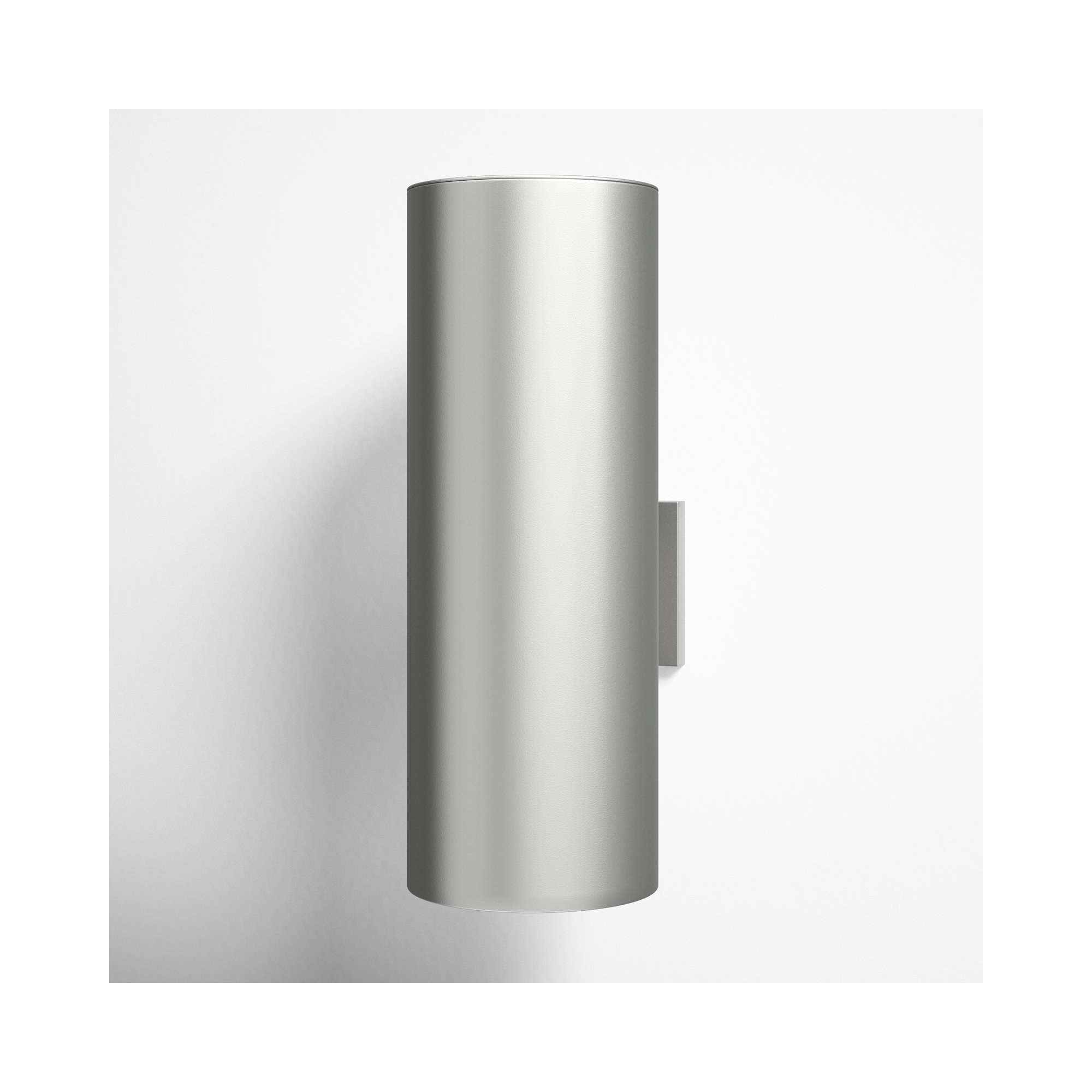Dylan Cylinder Outdoor Aluminum LED Wall Light, Painted Brushed Nickel, 14.25" H x 5.125" W x 5.125" D