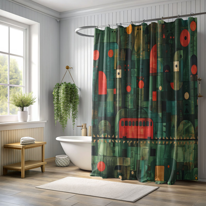 Bold Train - Premium Shower Curtain, 74"H x 71"W