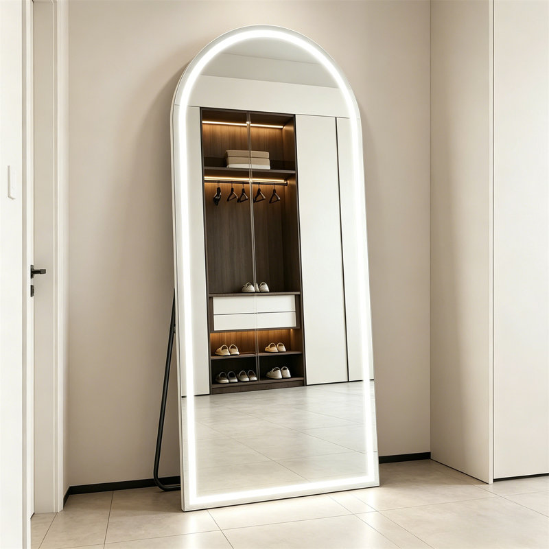 Full-Length Smart LED Mirror | Adjustable Color & Brightness | Standing/Tilt/Wall-Mounted | For Bedroom, Closet, Living Room