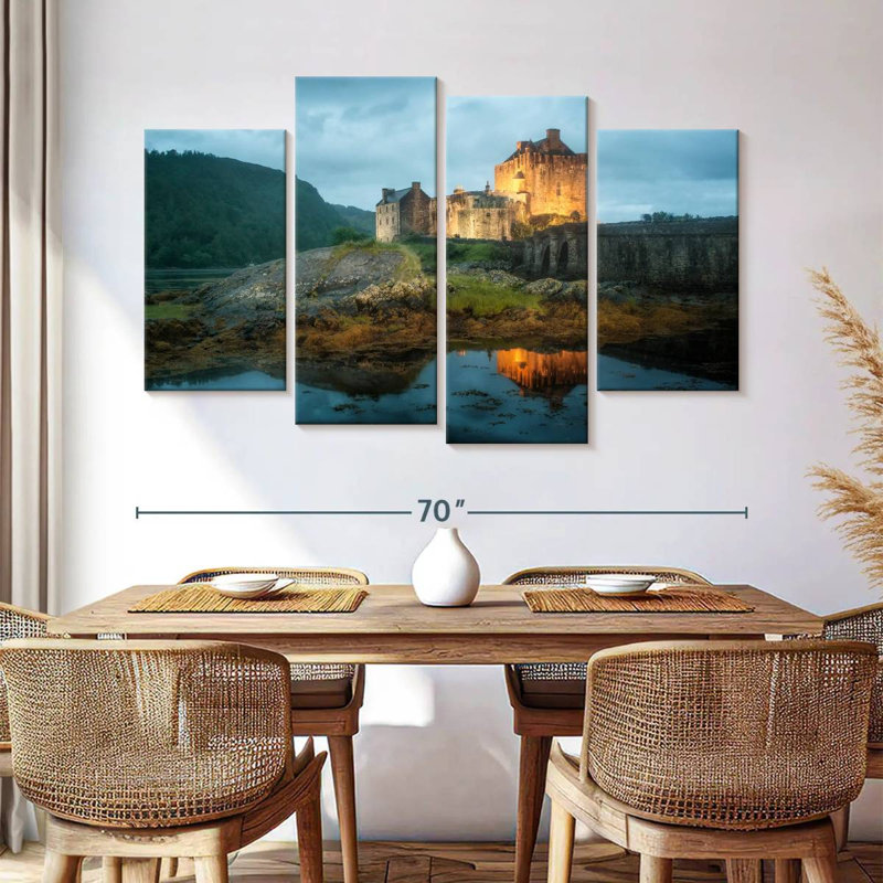 Lilie Eilean Donan Castle en Écosse, H 42 po x l 68 po