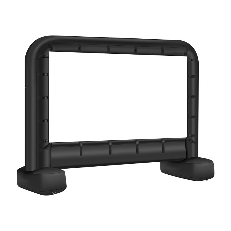 14 ft Inflatable Outdoor Movie Screen with Silent Blower, Washable 600D Fabric Projection Screen for Backyard, Home Theater, and Parties