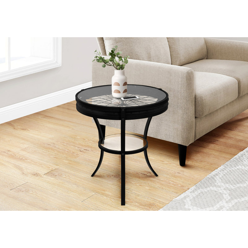 Table de chevet pratique, table de chevet, table d'appoint, table de bout avec structure en métal
