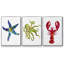 Homard, impression sur toile 3 pièces-91891000-91890999