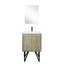 Rustique 24 po L x P 20 po avec comptoir en quartz blanc, robinet en métal et miroir à 18 teintes, surface de meuble longue surface, comptoir-129907929