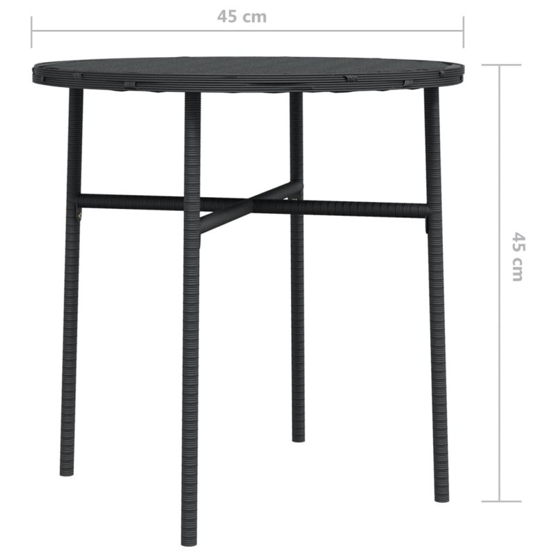 Table basse d'extérieur, Noir