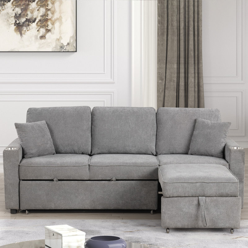 Canapé-lit modulaire Makaia, Gris