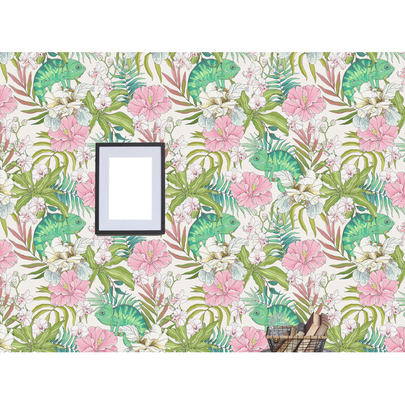 Murale à peindre orchidées et fleurs orchidées, l 25 po x L 50 po