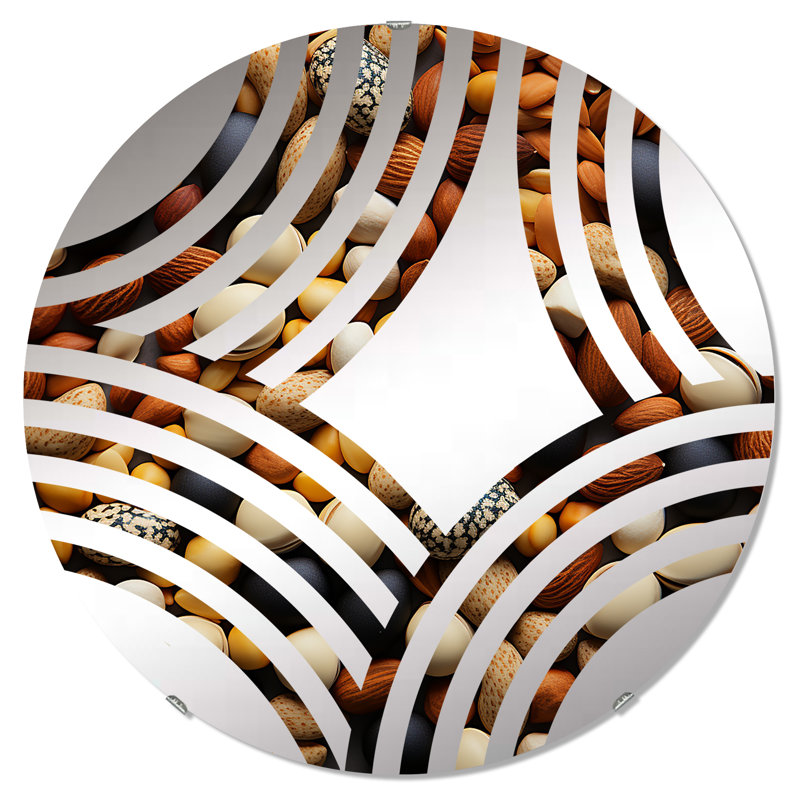 Nuts Heatlhy Snack Harmony III - Miroir décoratif Baptist Fan - MIR117188-Rond, 23,6 po x 23,6 po