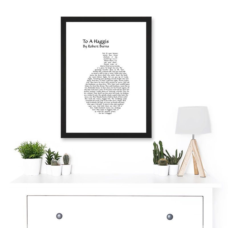 Quote Scottish Poem Robert Burns Address To A Haggis Typograph - Single Picture Frame Print