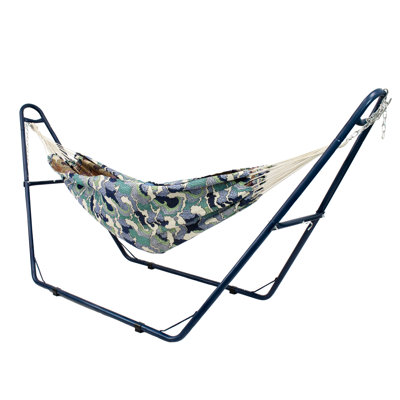 Universal Multi-Use Powder-Coated Steel Hammock Stand for 9' to 14' Hammocks - Blue