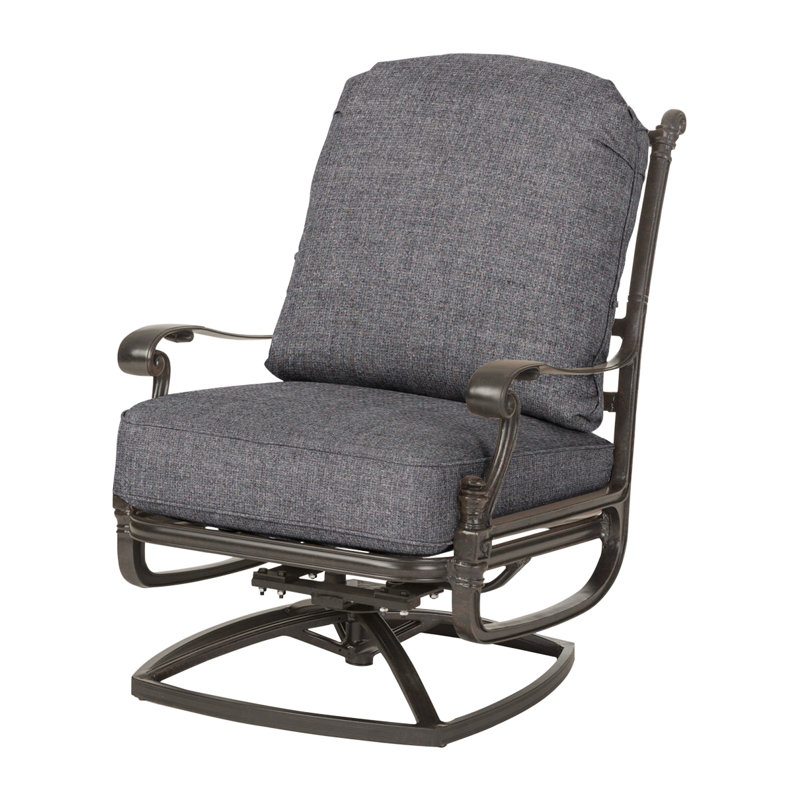 Florence Outdoor Rocker Chair, Cast Slate Sunbrella® Plainweave, Desert Bronze