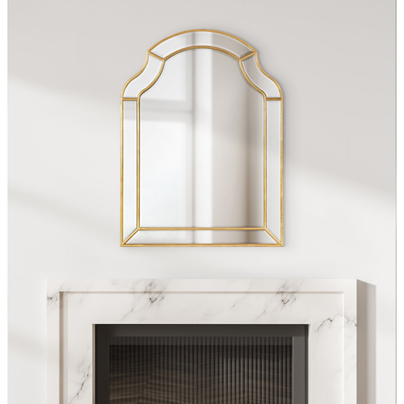 Esmond Engineered Wood Flat Mirror, Gold, 31.5" x 23.5"