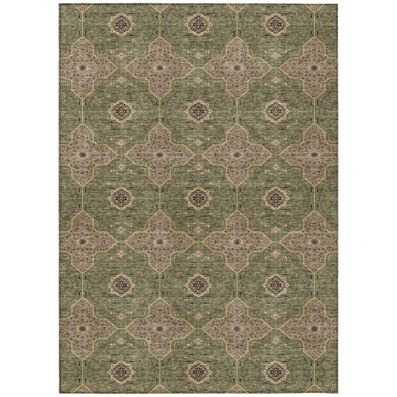 Machine Washable Indoor/Outdoor Chantille ACN2410 Global Rug, Rectangle 10' x 14'