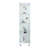 White Glass Display Cabinet With Door - 4 Shelves For Displaying Medals & Artwork 64.7"x16.7"x14.3 Shelf Cabinet, Store Your Items