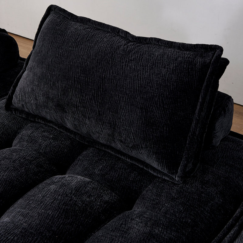 Modular Pixel Chenille Tofu-Block Sofa
