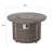 Patio Aluminum Rattan Fire Pit Table
