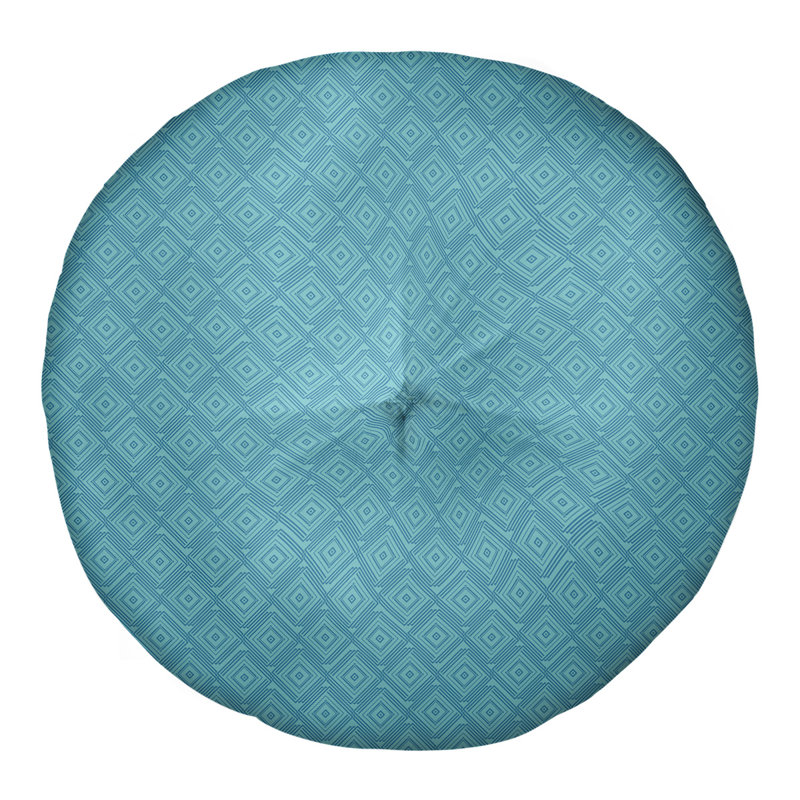 Coussin de sol Katelyn Elizabeth, 30 po x 30 po, Bleu