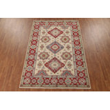 Geometric Kazak Oriental Area Rug 7x10
