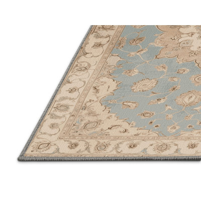 Machine Washable Tabriz Gray Area Rug