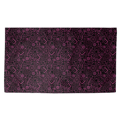 Tapis noir/rose rpg Avicia