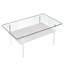 Rangement de tables basses et de cocktail, table de centre moderne en verre trempé