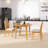 3-Piece Round Dining Table Set For 2 People, With1 Folding Wood Dining Table, 2 Ergonomic Support Upholstered Chairs, Easy Assembly-1448020154