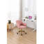 Chaise de bureau rotative à hauteur ajustable 360 ° avec pieds en métal