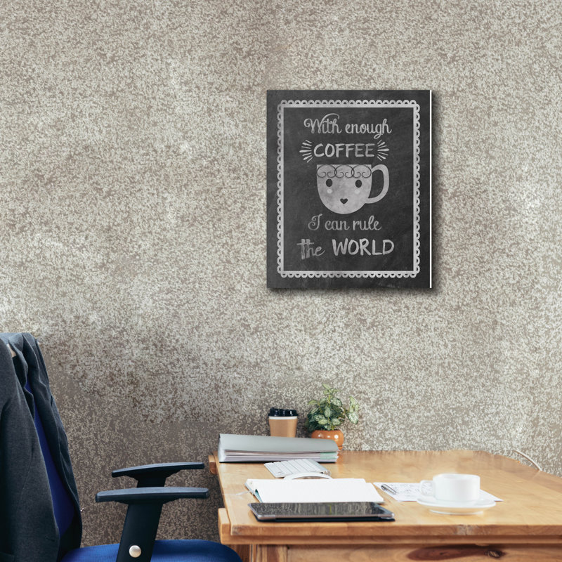  «Règle café» par Erin Clark, art mural sur toile, 40 po x 54 po, H 24 po x l 20 po x P 0,75 po