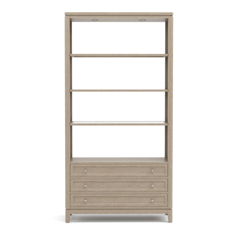 Maidstone Solid Wood Bookcase, Sandbank
