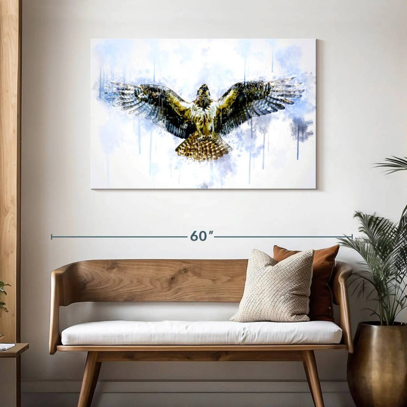 Brampt Hawk Flying, 30" H x 45" W