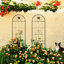 Ensemble de 2 treillis de jardin en métal 86,7 "x 19,7" antirouille pour plantes grimpantes
