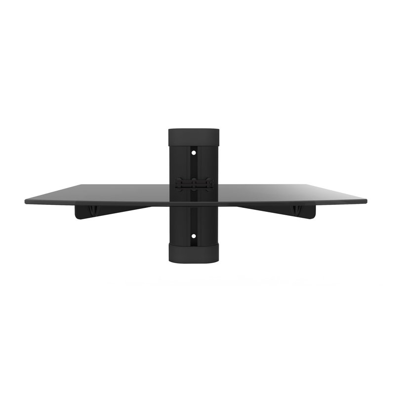 ProMounts Single Wall AV Component Glass Shelf Hold up to 18 lbs