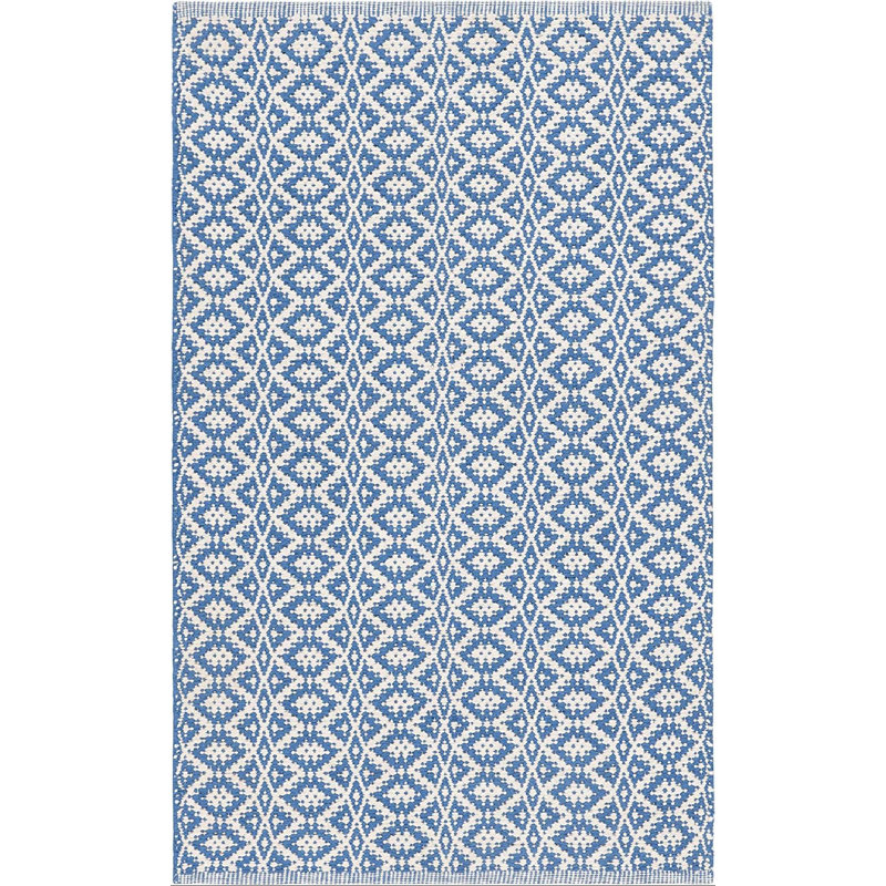 Barkeley Hand Woven Cotton Geometric Rug, Rectangle 2'3" x 3'9"