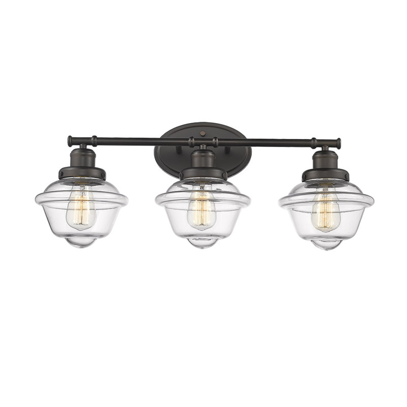 Flaxton 3 - Light Dimmable Vanity Light, Oiled Bronze