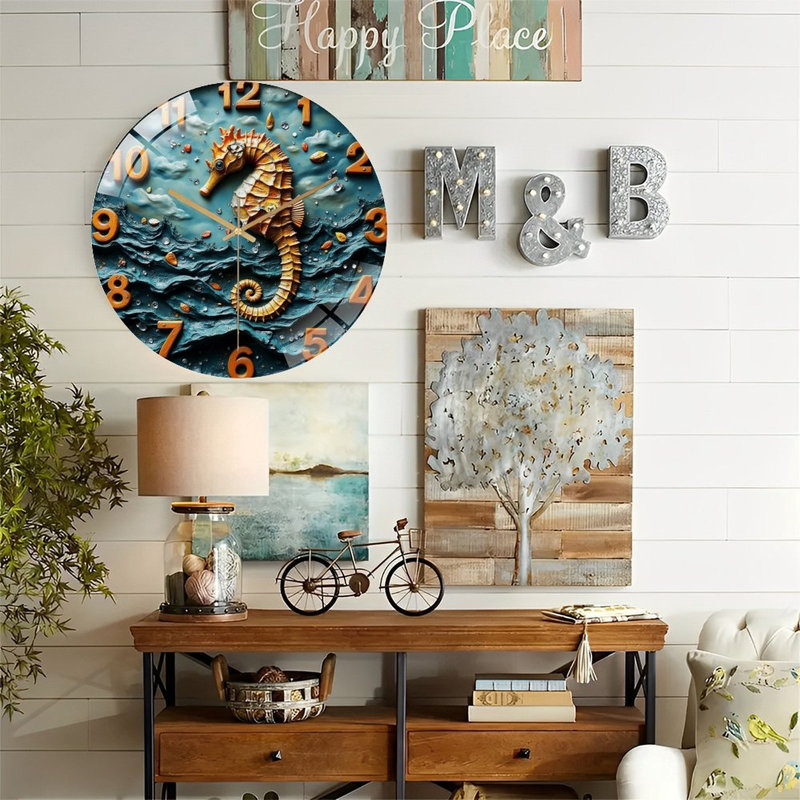 Horloge murale Seahorse