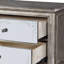 Table de chevet antique finition champagne