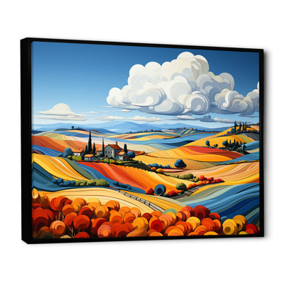 Toile abstraite, reproduction de campagne moderne - campagne fusion dévoilée