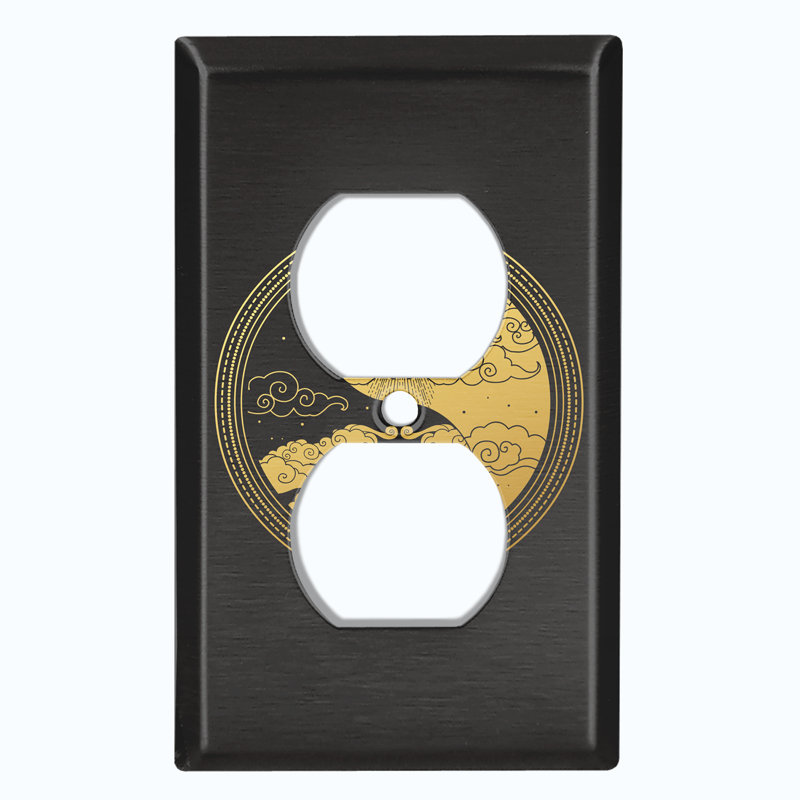 Plaque murale Yin Yang Peace Sun Moon